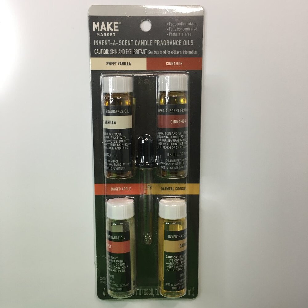 Make Market Invent-A-Scent Candle Fragrance Oils Vanilla Cinnamon Apple Cookie